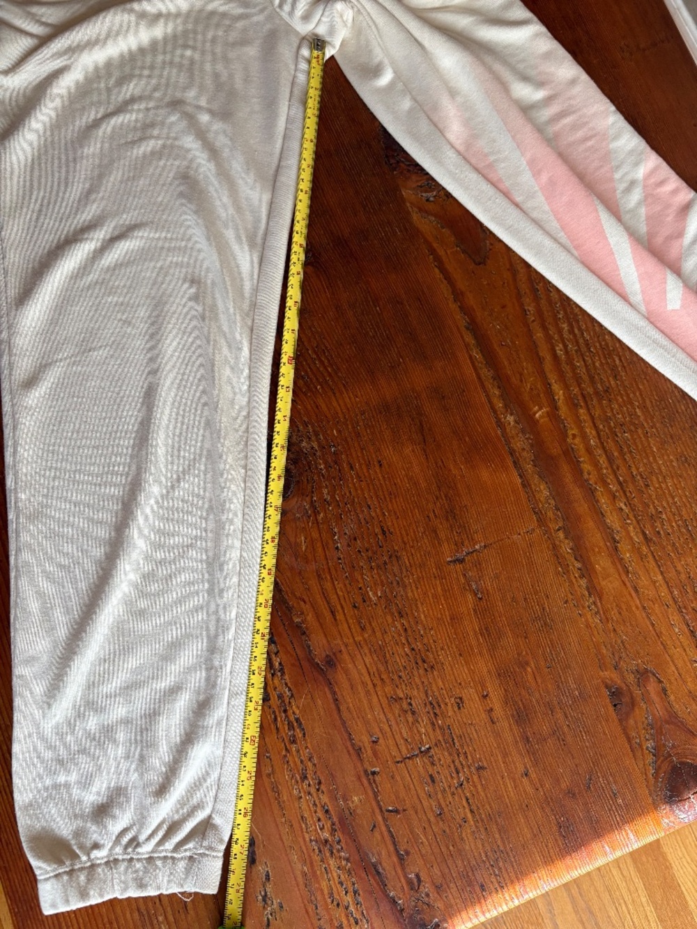 P.J. Salvage Sun Stripe Joggers Size Small Cream Color Pink and Blue - Picture 9 of 9